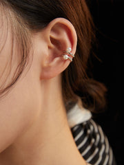 S925 silver shell ear cuffs