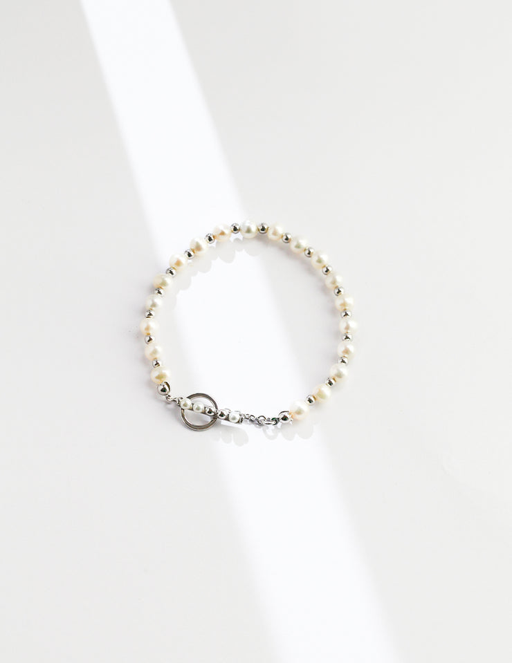 Sterling silver pearl bracelet