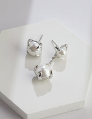 Sterling silver shell bead earrings