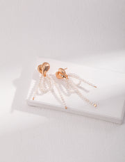 Sterling silver shell bead earrings