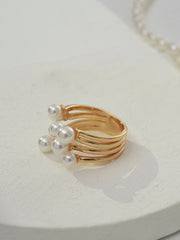 Sterling silver shell bead rings