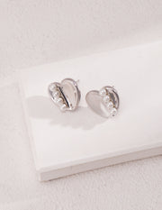 Sterling silver shell bead earrings