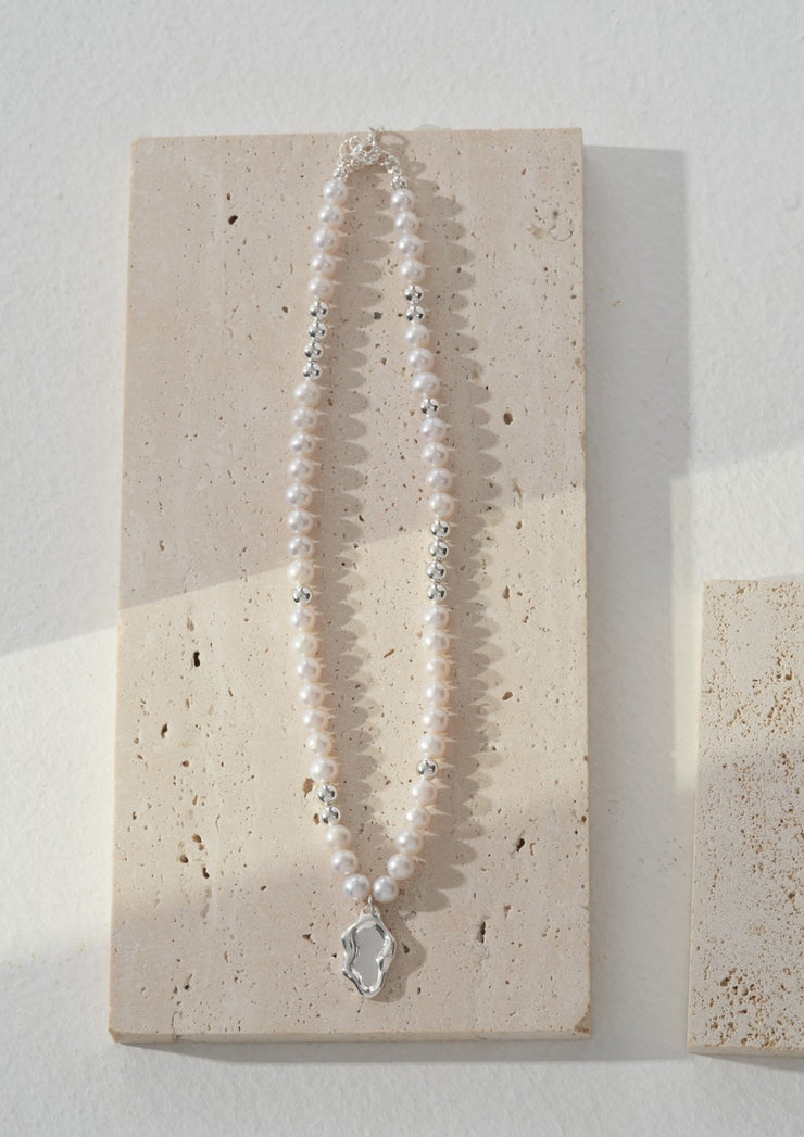 S925 Silver pearl necklace