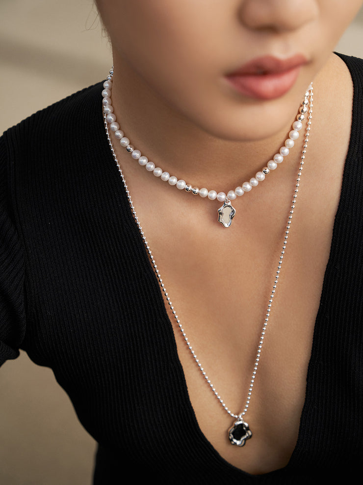 S925 Silver pearl necklace