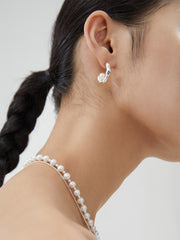 S925 Silver Pearl ear-rings