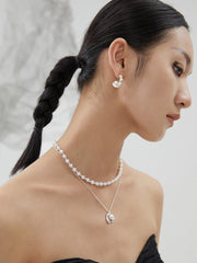 S925 Silver Pearl ear-rings