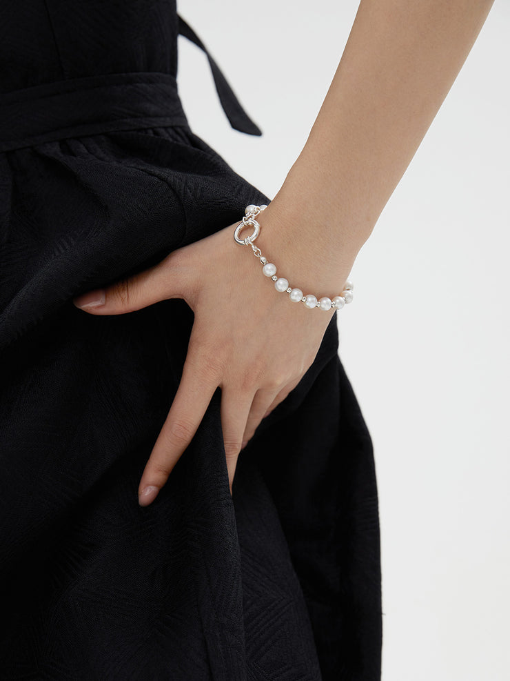 S925 silver pearl bracelet