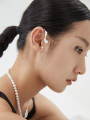 S925 silver pearl ear cuff