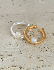 S925 silver pearl ring