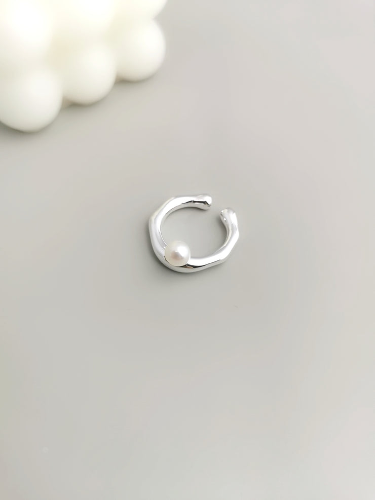 S925 silver pearl ring