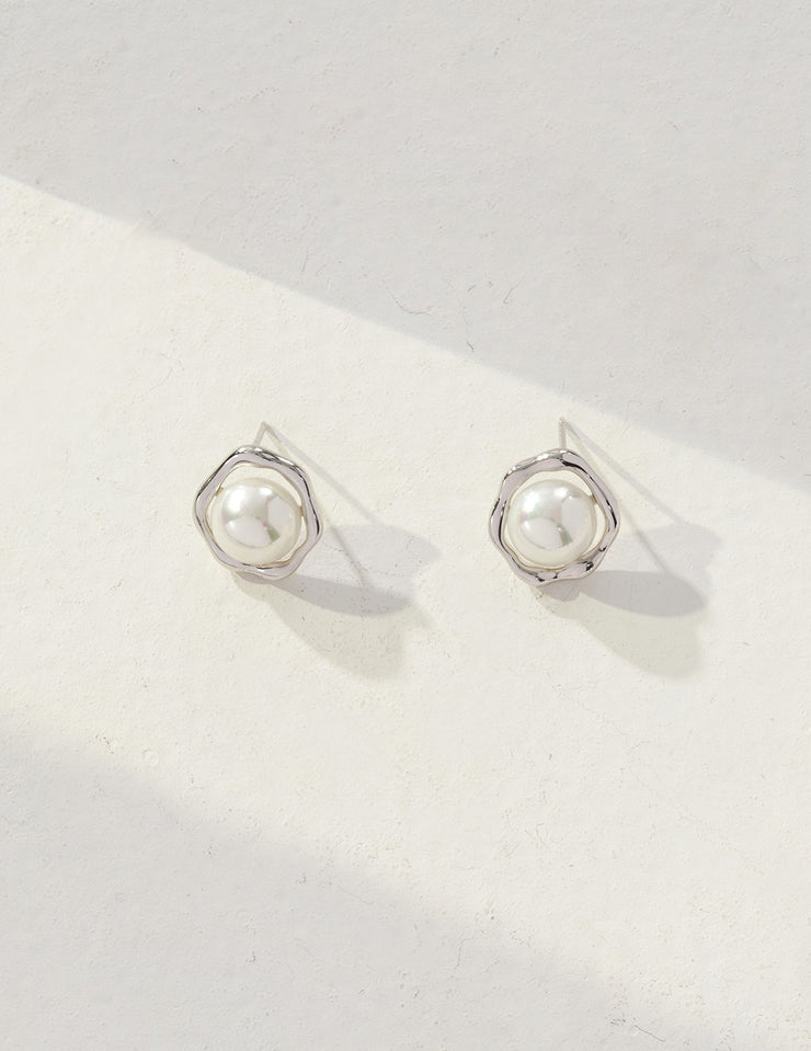 S925 silver pearl earrings