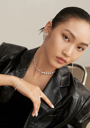 S925 silver pearl necklace