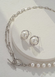 S925 silver pearl necklace