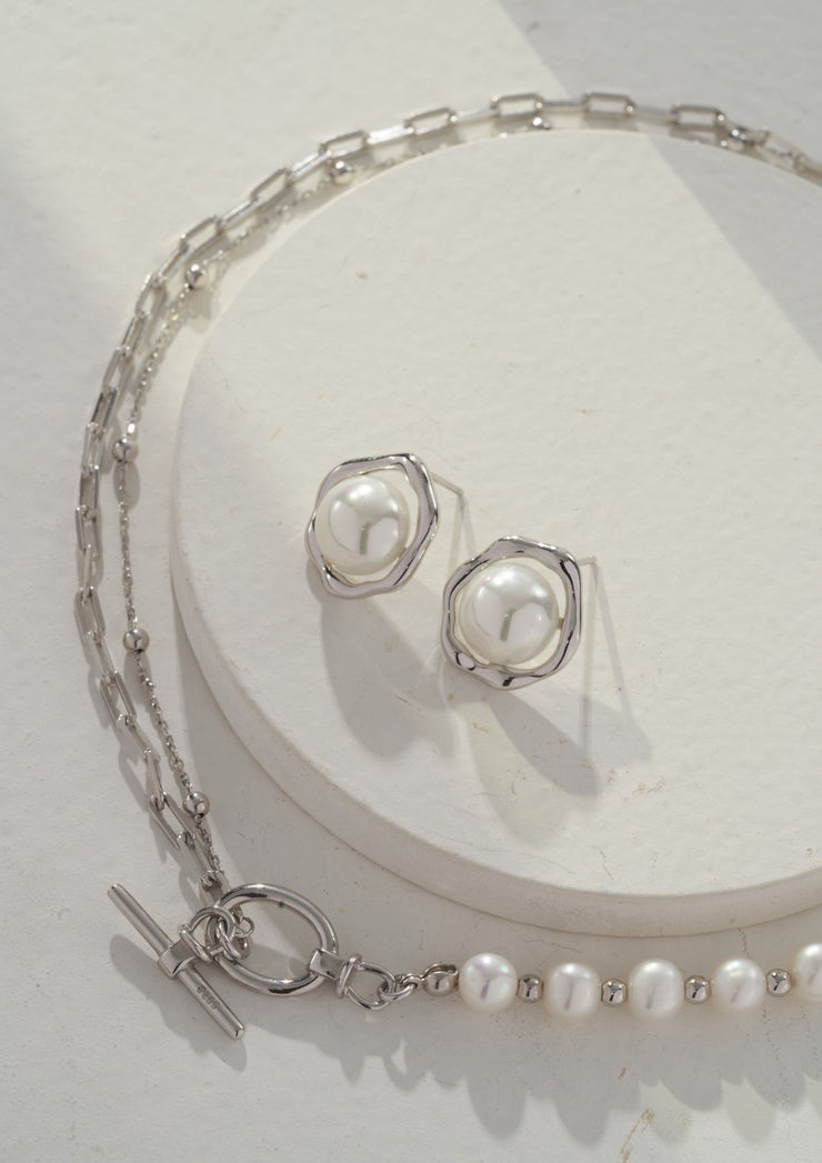 S925 silver pearl necklace