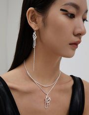 S925 silver pearl necklace