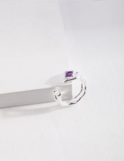 S925 silver amethyst ring