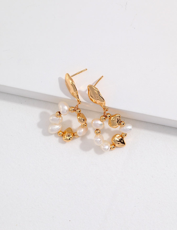 S925 silver pearl earrings