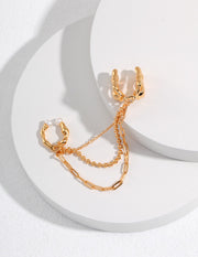 S925 silver pearl ear cuff