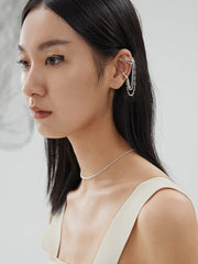 S925 silver pearl ear cuff