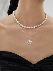 S925 silver pearl necklace