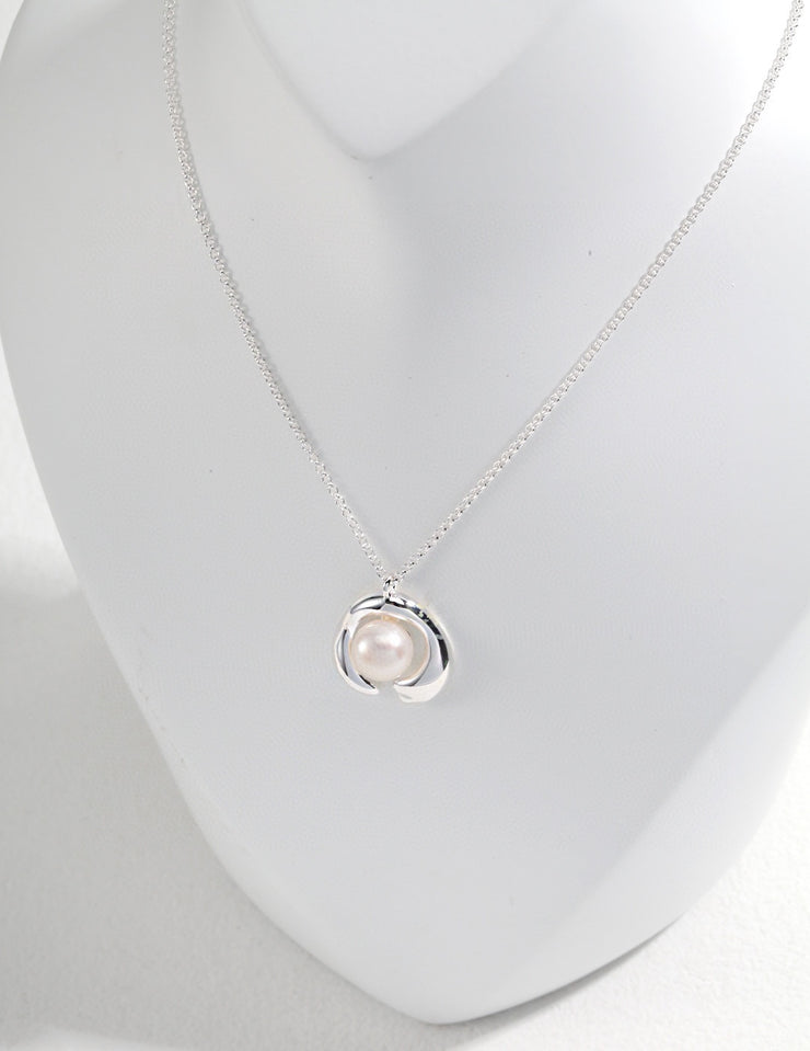 S925 silver pearl necklace