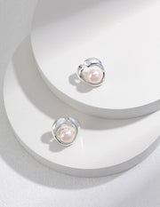 S925 silver pearl earrings