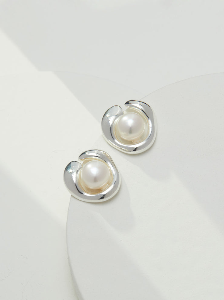 S925 silver pearl earrings