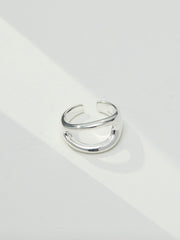 S925 sterling silver open adjustable ring