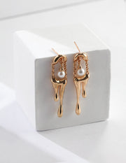 S925 sterling silver pearl earrings