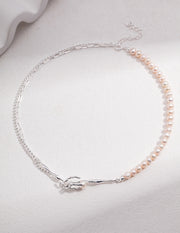 S925 sterling silver pearl necklace