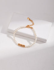 S925 sterling silver pearl necklace and bracelet