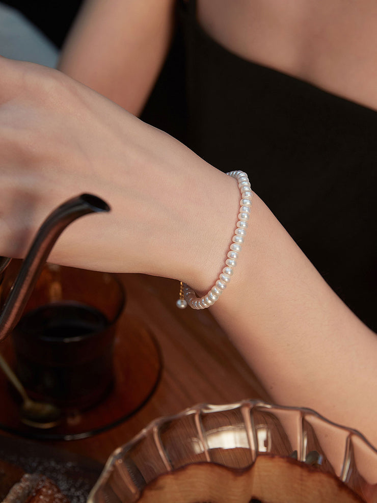 S925 silver pearl bracelet