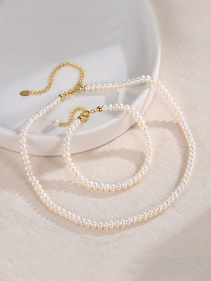 S925 silver pearl bracelet