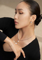 S925 silver pearl necklace