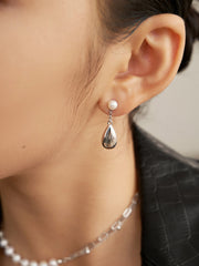 S925 sterling silver drop earrings