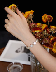 S925 sterling silver pearl bracelet